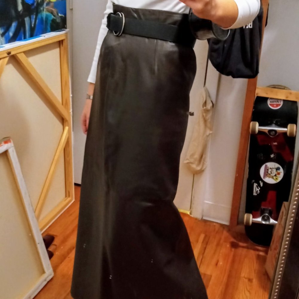 Dark Brown Leather Skirt